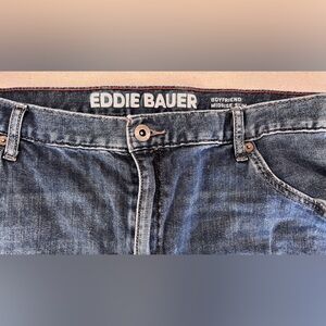 Eddie Bauer Blue Boyfriend Jeans with Classic Indigo Wash